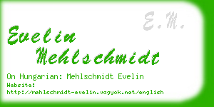 evelin mehlschmidt business card